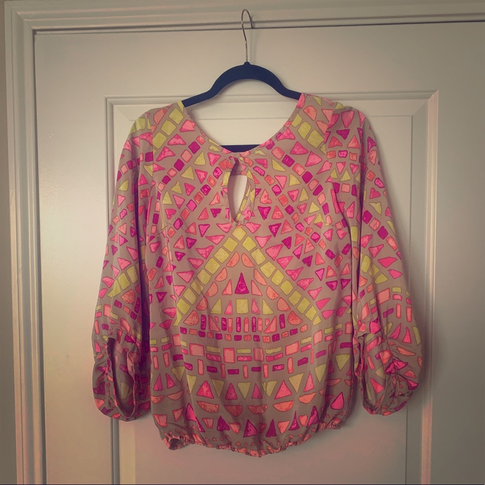 Neon color blouse